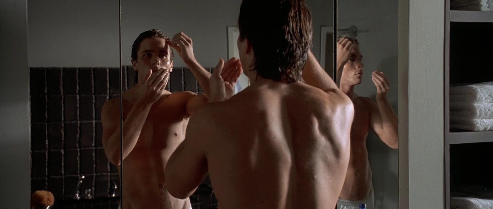 Christian Bale in "American Psycho" (2000) - Nudi al cinema