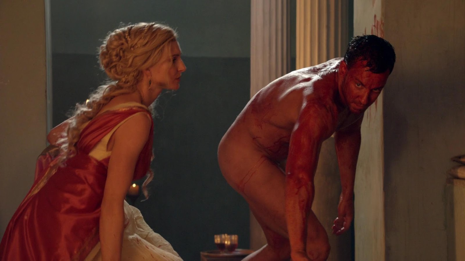 Craig Parker nudo in "Spartacus: La vendetta" (Ep. 